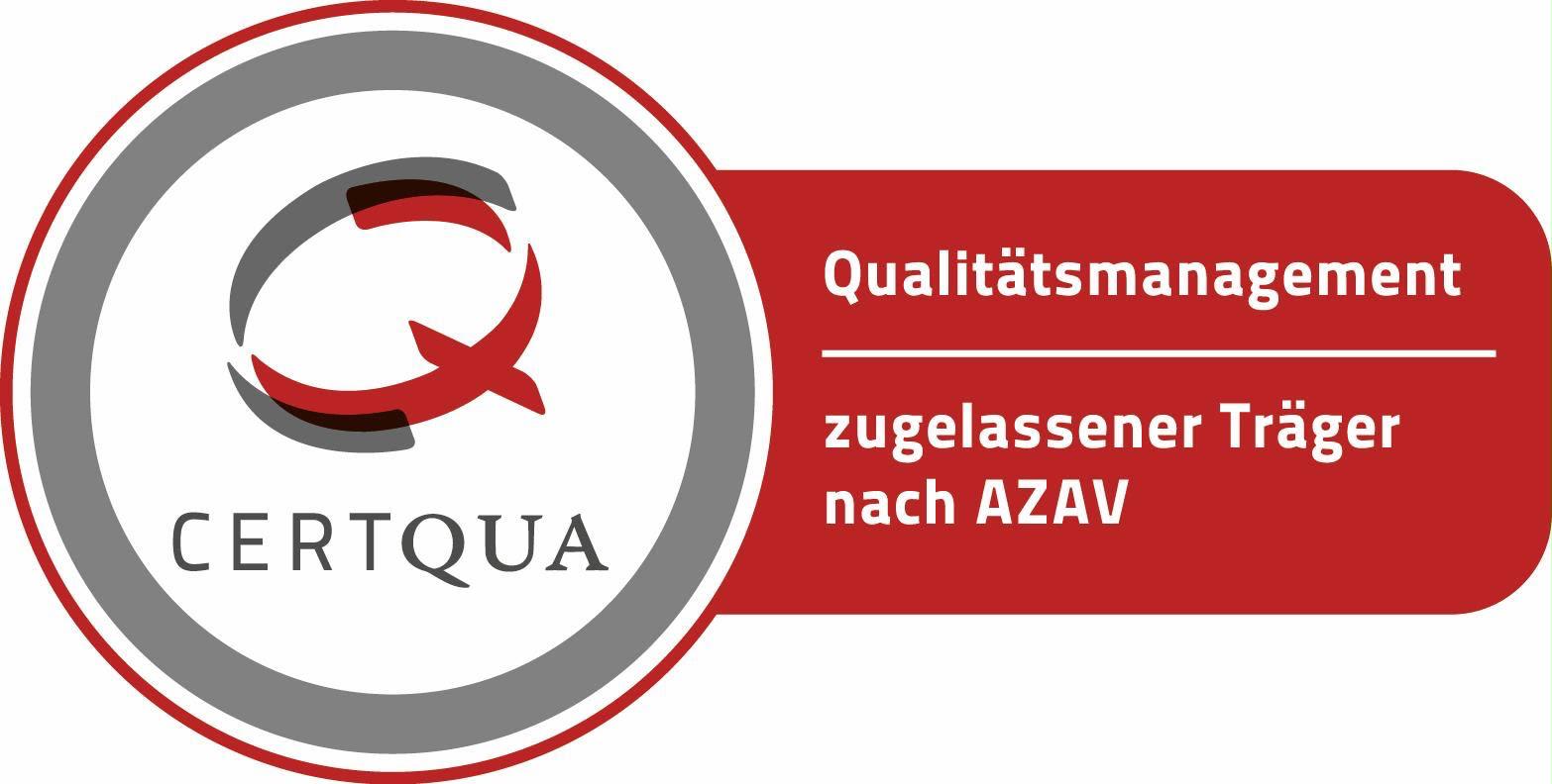 CERTQUA Siegel: Qualitätsmanagement, zugelassener Träger nach AZAV